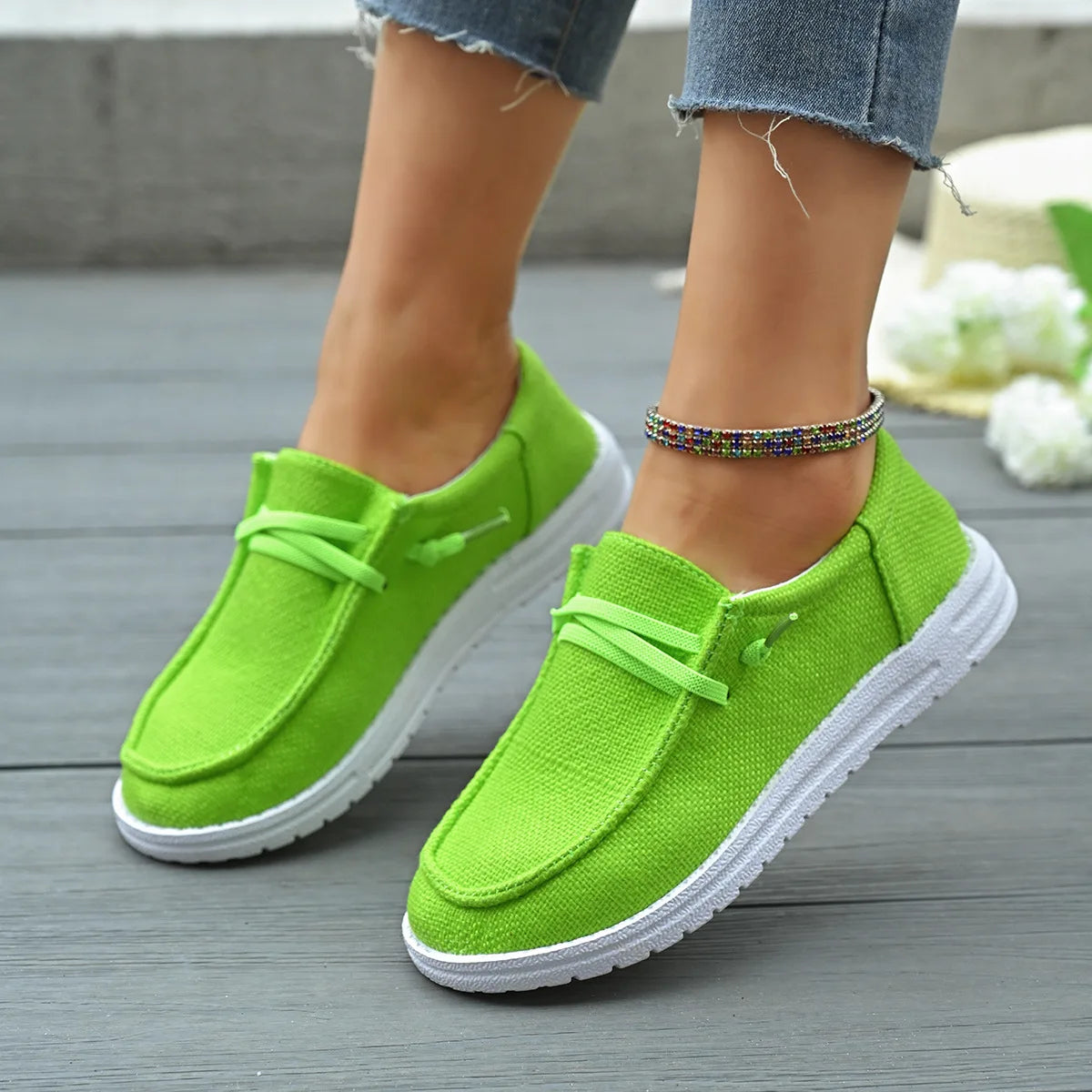 Lightweight Women Canvas Shoes Women Casual Sneakers Breathable Loafers Comfortable Solid Color Soft Sole Shoes Designer Shoes