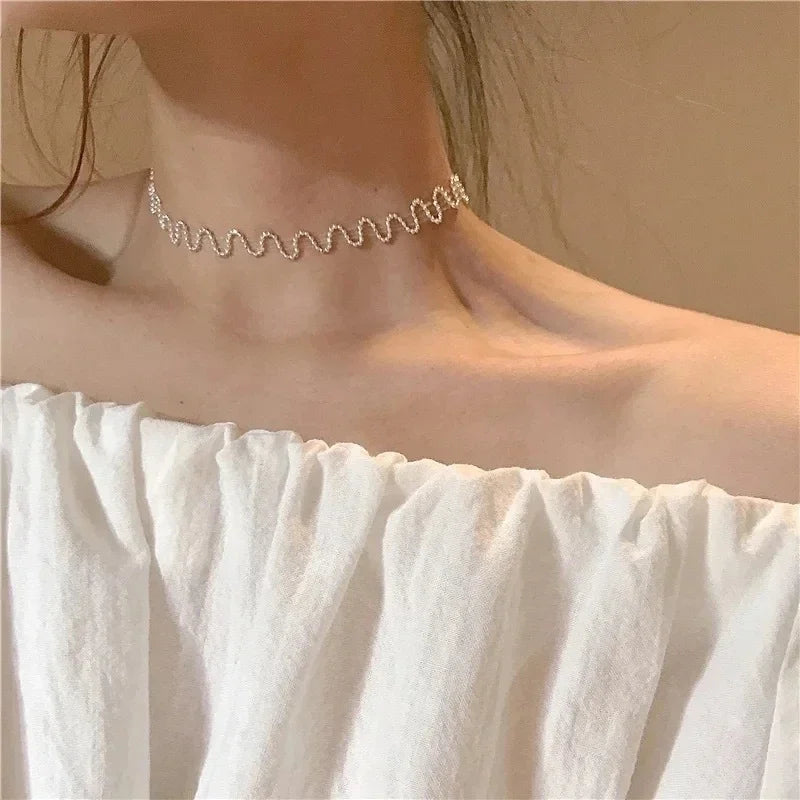 1 Piece Stainless Titanium Steel Chain Cute Bow Red Love Heart Balloon Bear Pendant Necklace Women's Romantic Jewelry Girls Gift