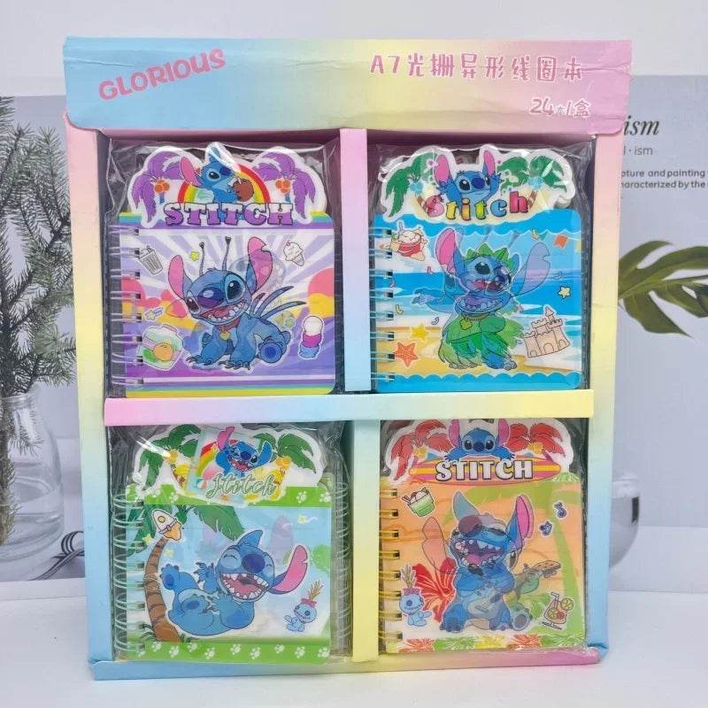 Stitch Notebook lovable Anime Cartoon School Supplies Portable Diary Fashion Office Supplies Coil Book Children Gift - AIAZ