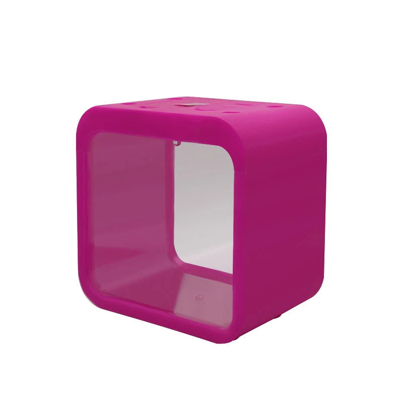 Creative aquarium LED decoration small aquarium fish tank betta transparent fish tank LED light goldfish small fish tank