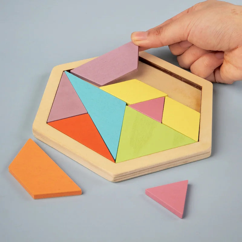 27 Style Block Puzzle Jigsaw Puzzle Board Classical Puzzle Children's Toys Hexagonal Alien Chess Tangram Puzzle Toys