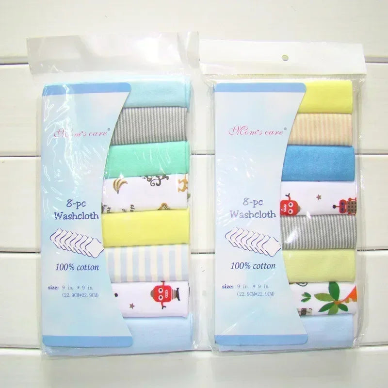 5/8 Pcs Cotton Newborn Baby Towels Set Saliva Towel Nursing Towel Baby Boys Girls Bebe Toalha Washcloth Handkerchief Cloth Wipes