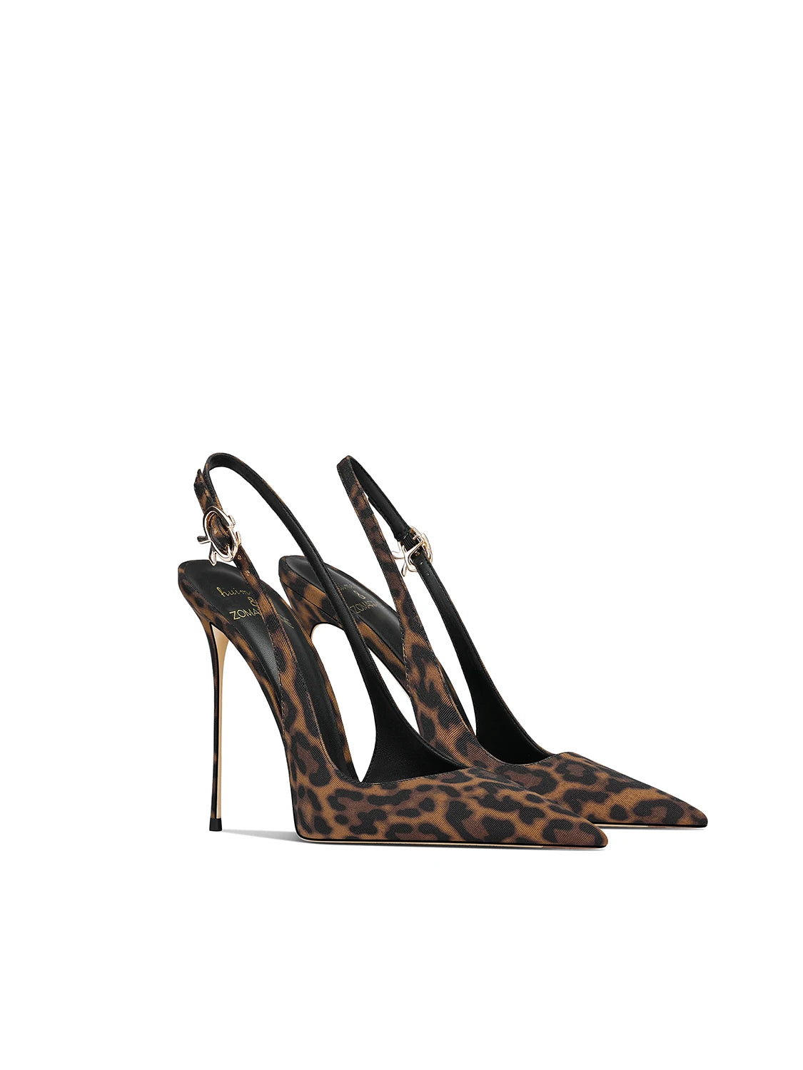 2025 new leopard print pointed French high-end sense small man not tired feet with skirt stiletto high heels women