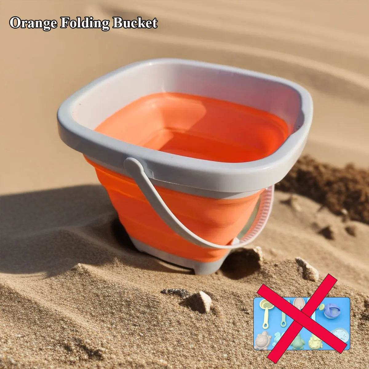 11/5/1 PCS Beach Sand Play Water Set Folding Bucket Summer Toys for Children Kids Outdoor Game Sandbox Accessories Color Random - AIAZ