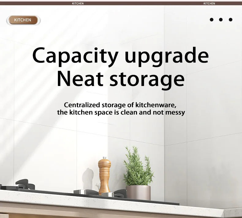 Under Sink Storage Rack Pull out Cabinet Organizer Kitchen Sliding Drawer Storage Basket Handle Bowl Plate Rack Holder Shelves