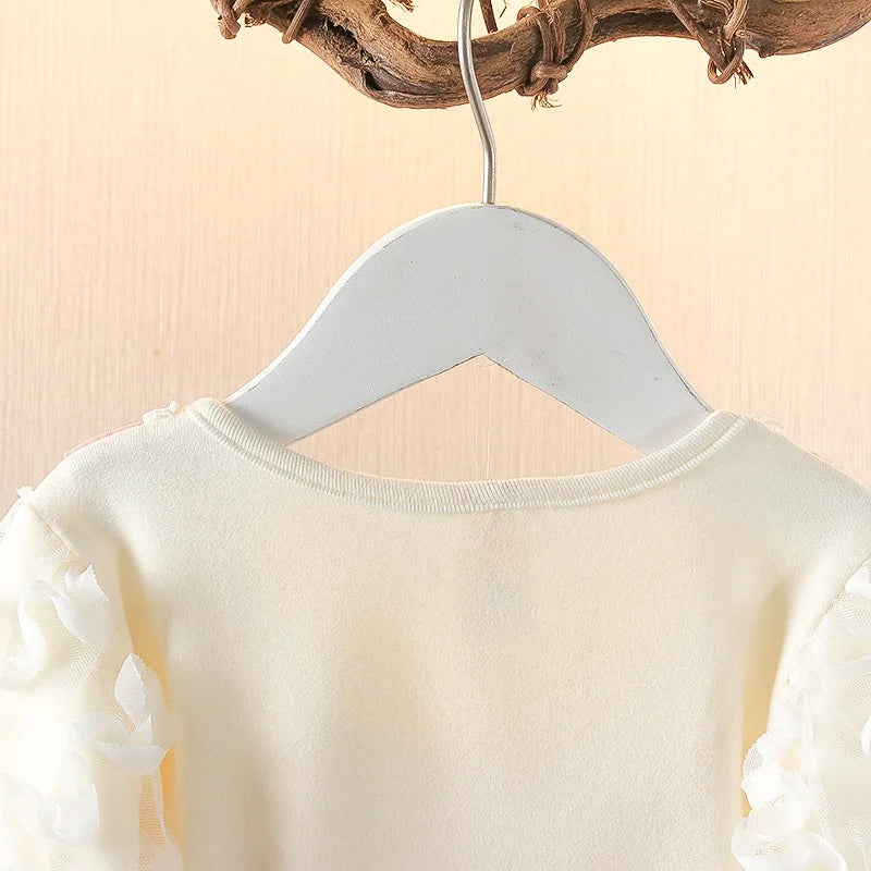 Girls' Autumn Dress New Style Baby Girl Dress Stylish Children's Princess Dress Baby Clothes Autumn Big Bow