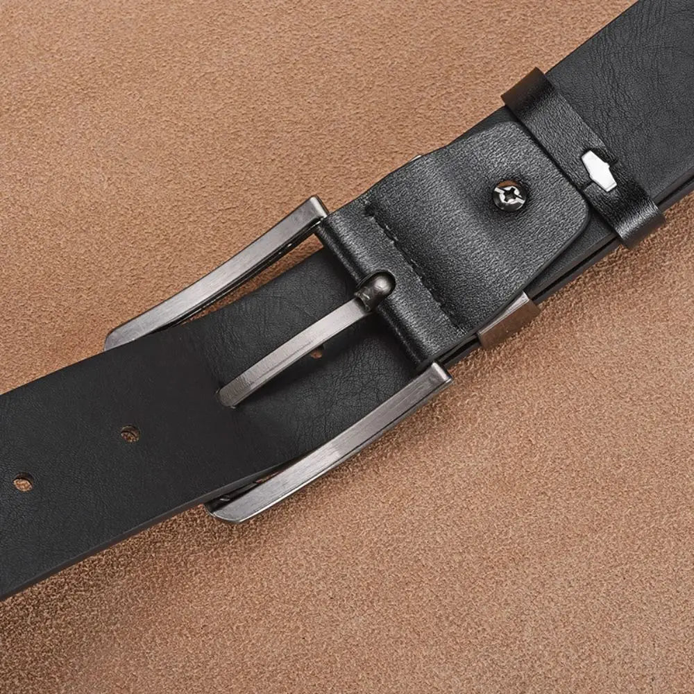 Genuine Leather For Men's High Quality Buckle Jeans Cowskin Casual Belts Business Cowboy Waistband Male Fashion Designer 2025New