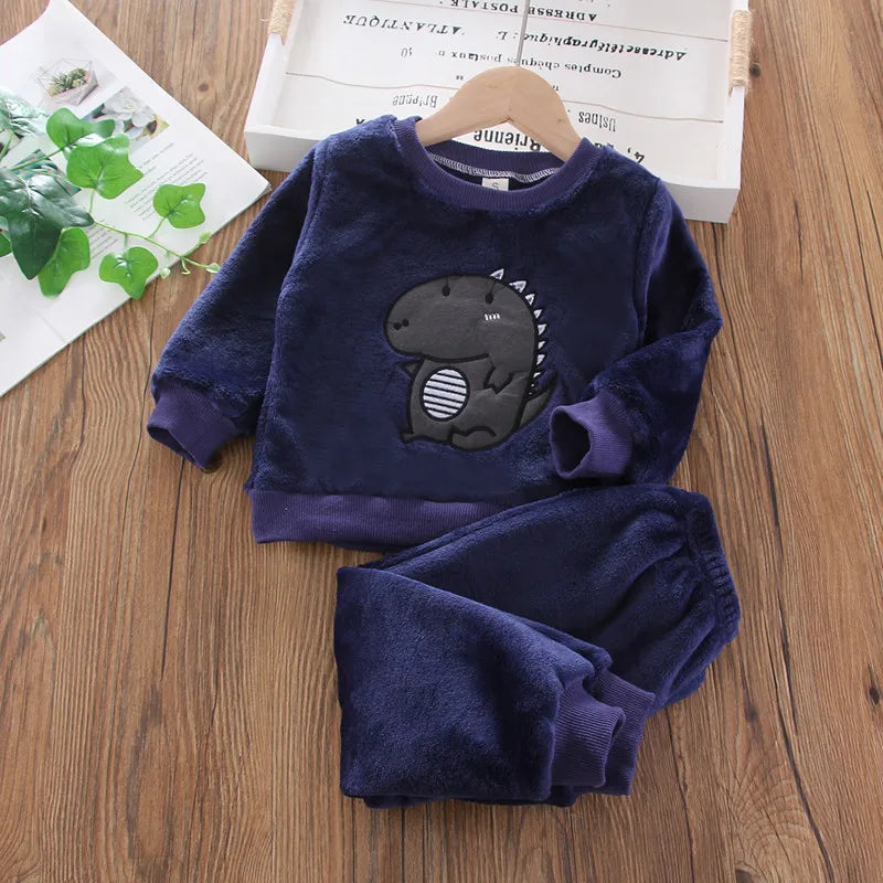 Children's Pajama Sets Bear Tops + Pants 2Pcs Kids Pajamas Winter Girl Clothing Sets 2 To 6Years Children Clothes Boys Sleepwear
