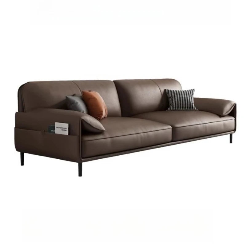 Comfortable Adult Sofa Simple Modern Leather Italian Light Luxury Sofas Business Reception Designer Sillon Cama Home Furniture