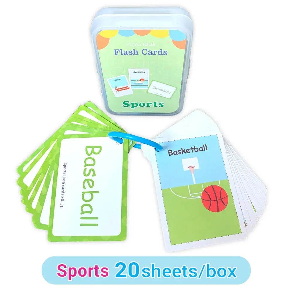 Kids English Words Learning Flashcards Reading Enlightenment Cards Home School Educational Toys Montessori Teacher Teaching Aids - AIAZ