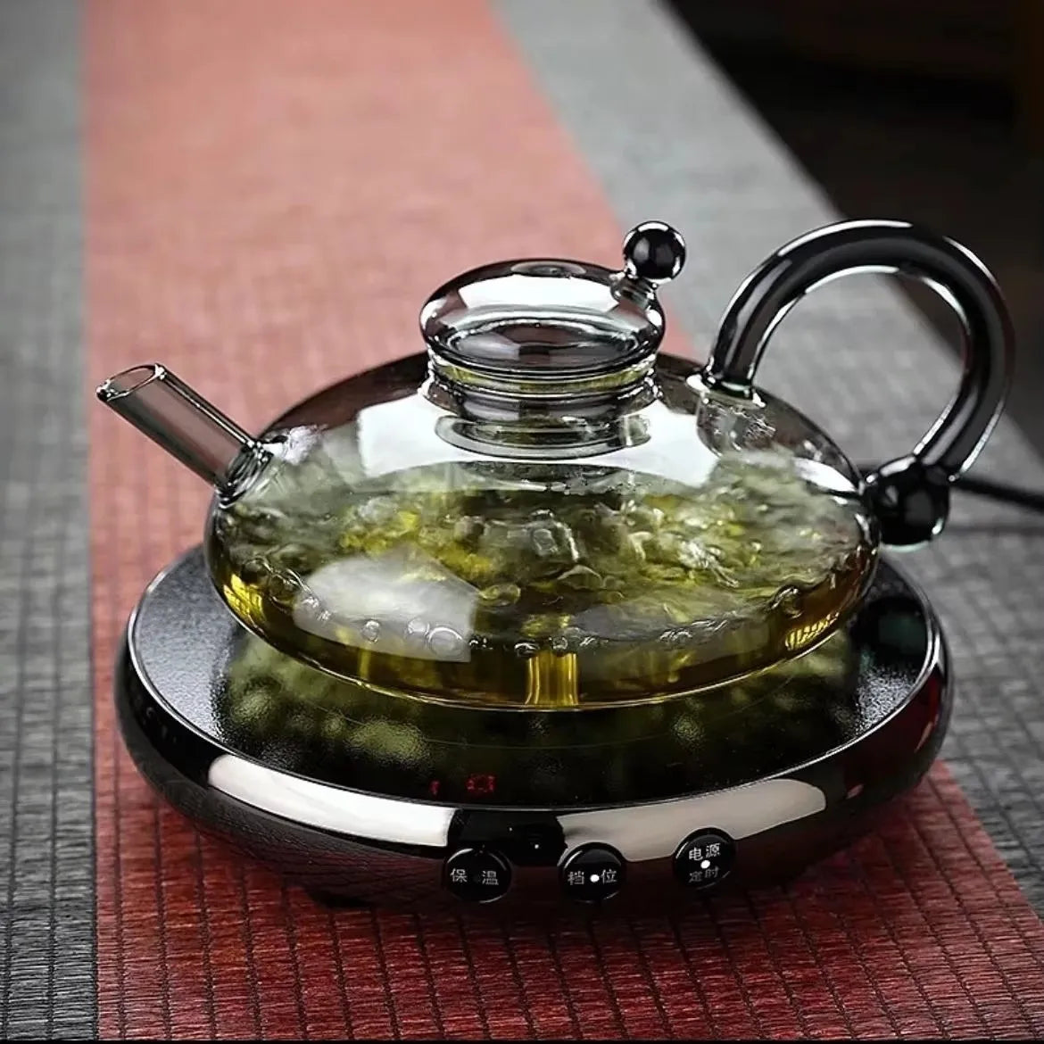 Flower Tea Pot Set English Boiled Afternoon Tea Fruit Tea Set Heat-resistant glass Scandinavian style light luxury health kettle