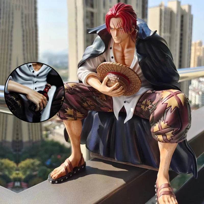 17cm One Piece Shanks Anime Figures Film Red Yonko Red Hair Shanks Action Figure PVC Statue Figurine Model Decoration Doll Toys - AIAZ