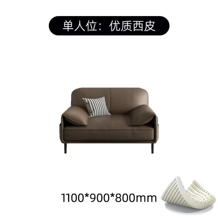 Comfortable Adult Sofa Simple Modern Leather Italian Light Luxury Sofas Business Reception Designer Sillon Cama Home Furniture