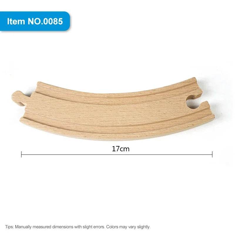 DIY Children Wooden Train Rail Track Accessories Toy Cross Track Railway Toys Compatible All Track for Kids Boys & Girls Gifts - AIAZ