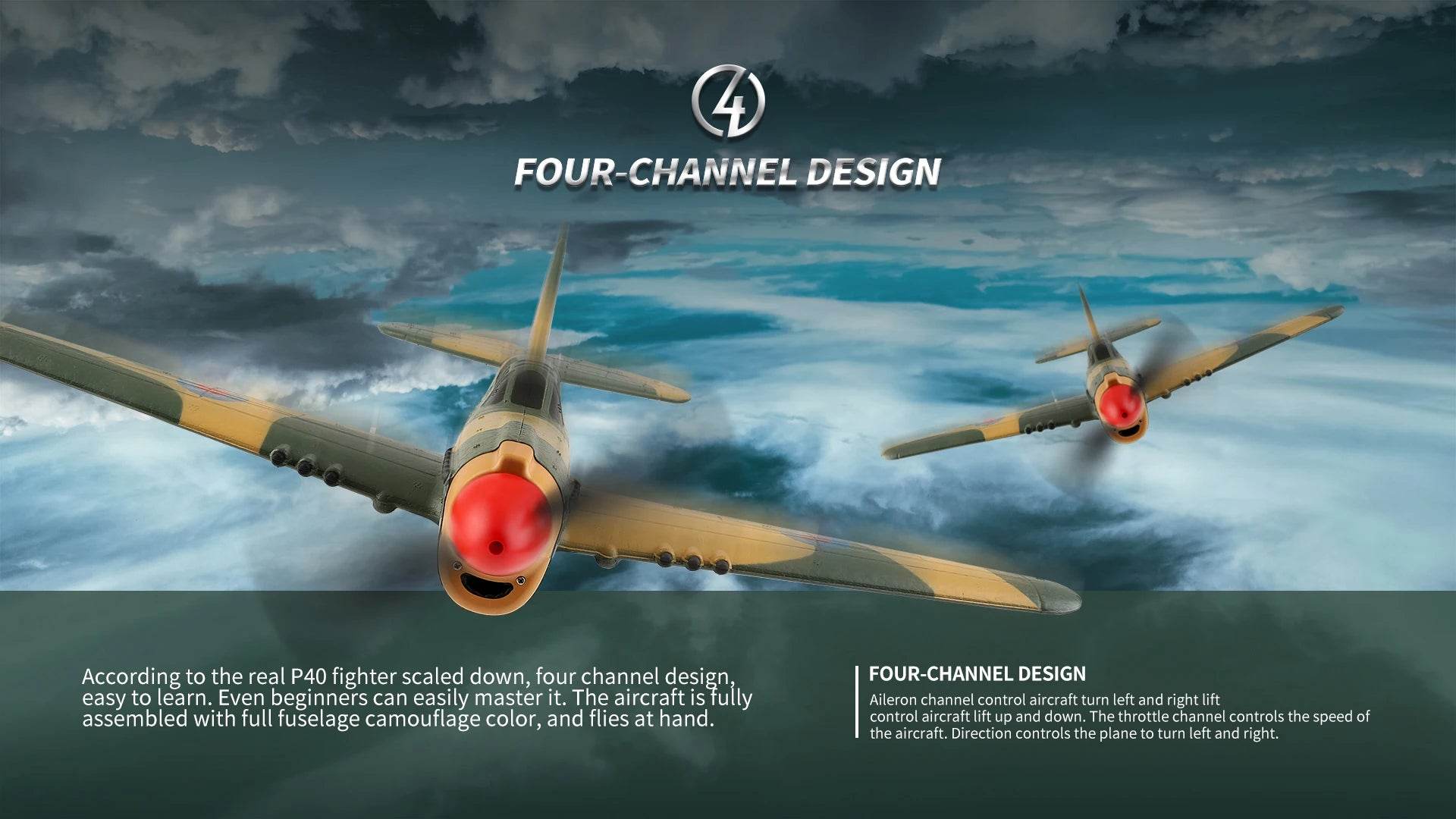 Qidi560 Moore M7 Off-road RC Plane 4CH Brushless Remote Control Airplane Fixed Wing Aircraft Model EPP Foam Toys for Children - AIAZ