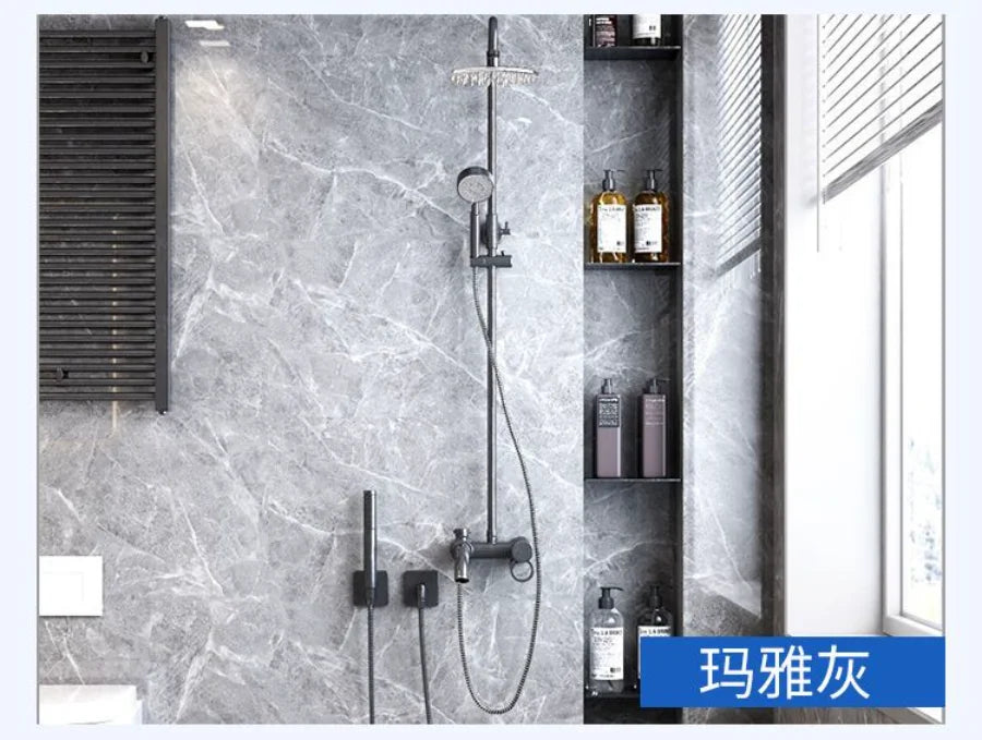 20 Meters Adhesive Wallpaper Bathroom Waterproof Stickers Toilet Wall Renovation Formaldehyde-Free Kitchen Decor Wall Stickers