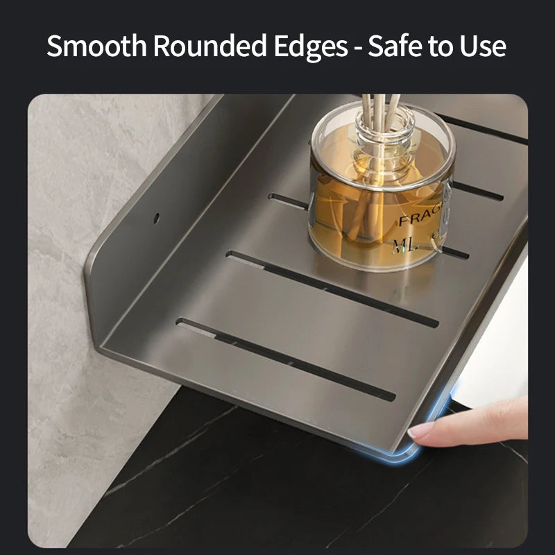 Faucet storage tray, bathroom storage rack, mirror front toilet, washbasin, washbasin, non perforated bathroom rack