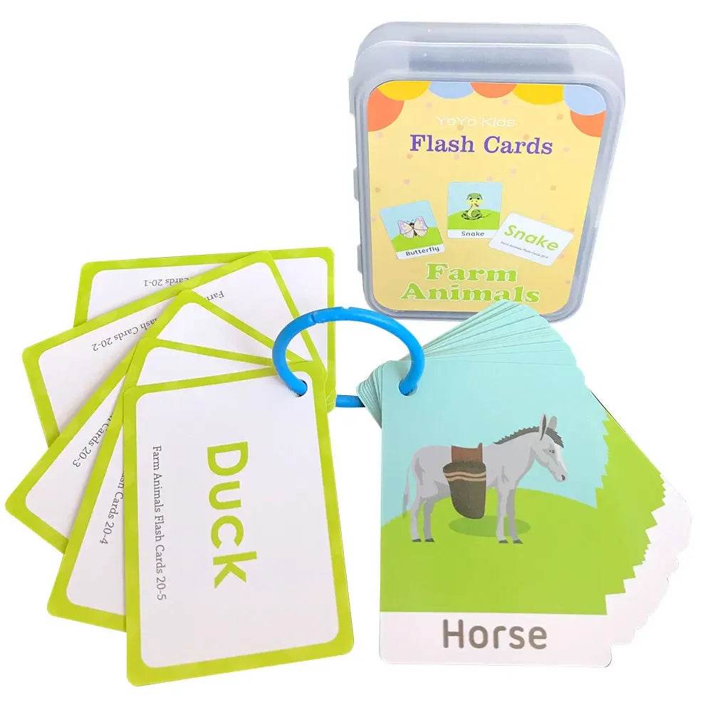 Kids English Words Learning Flashcards Reading Enlightenment Cards Home School Educational Toys Montessori Teacher Teaching Aids - AIAZ