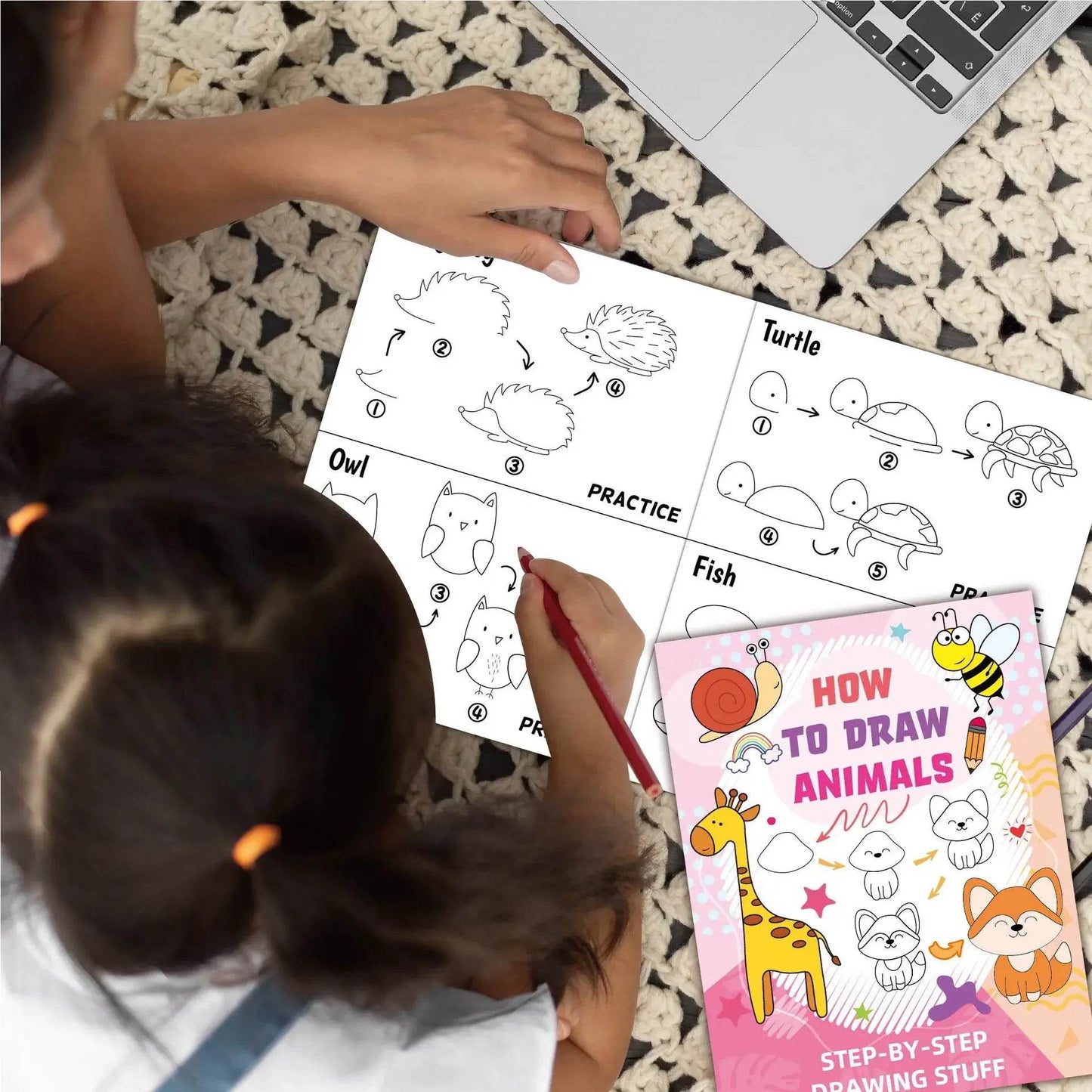 Creative Animal-Themed Cartoon Fun Doodles Simple Sketch Drawing Book, Educational Early Learning Coloring Book for Students - AIAZ