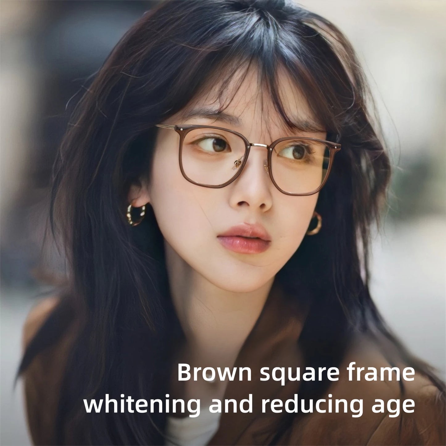 CAPONI Prescription Glasses Women Myopia Retro Light Weight Computer Anti Blue Light Glasses Photochromic Eyes Glasses PJ34022