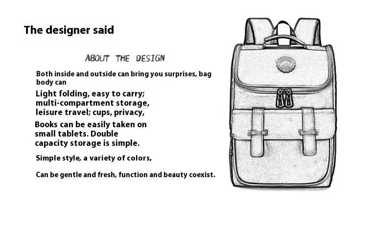 Backpack for boys, fashion trends for junior high school students, school bags for female college students, high school casual l - AIAZ