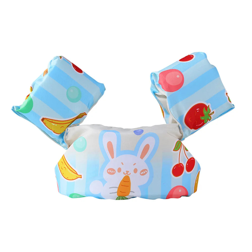 Baby Float Cartoon Arm Sleeve Swimsuit Foam Safety Adjustable Life Jacket Swimming Training Floating Pool Float Swimming Ring