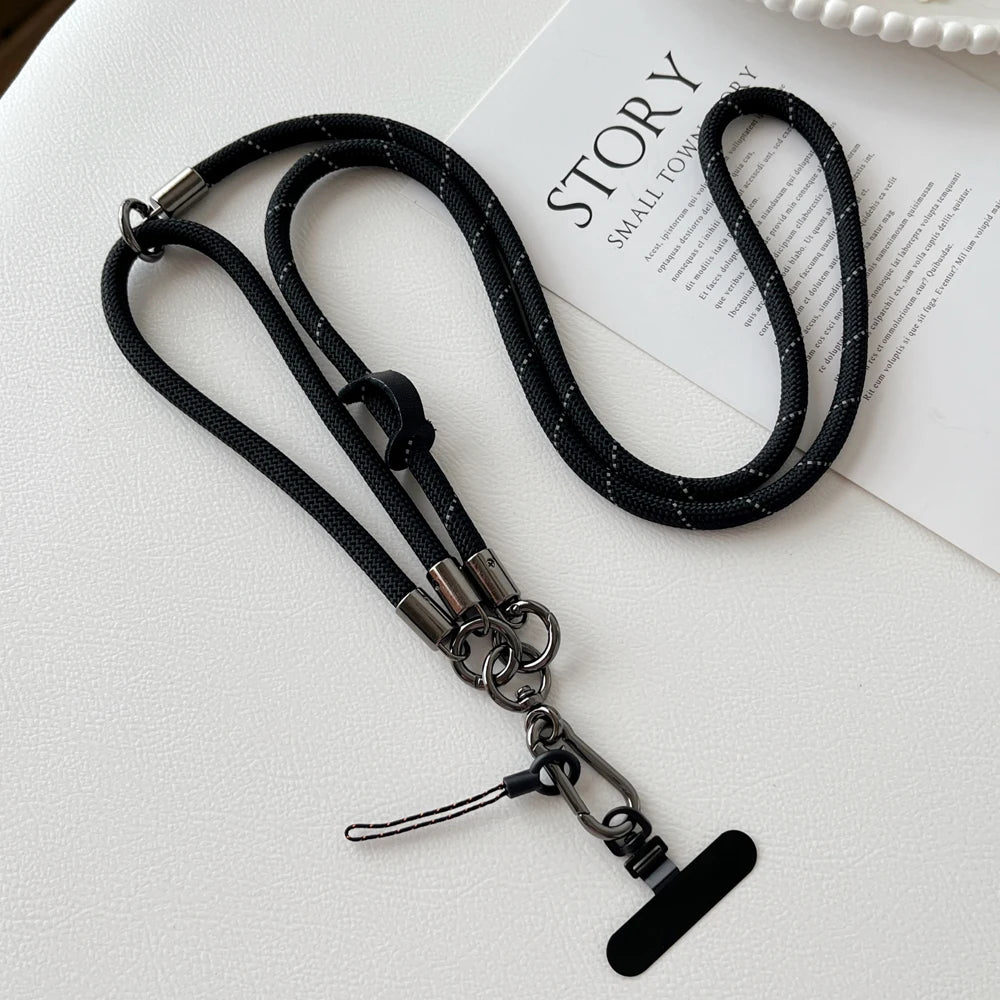New Three-in-one Multi-Functional Mobile Phone Lanyard Rope Crossbody Strap Neck Lanyard Short Rope Wrist Strap Anti-lost Chain