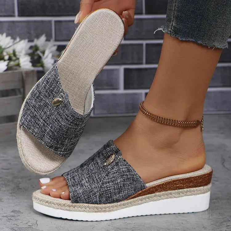 Wedge Heel Slippers Women Summer Shoes Women's Sandals Casual Indoor Outdoor Slipper Sandals for Beach Zapatos Mujer Slippers