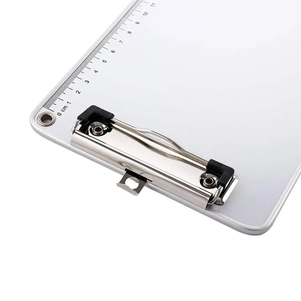 School Supplies A5 Aluminum Alloy File Folder Paper Ticket Storage Writing Board Clip Writing Pads Clipboard A4 Document Holder - AIAZ
