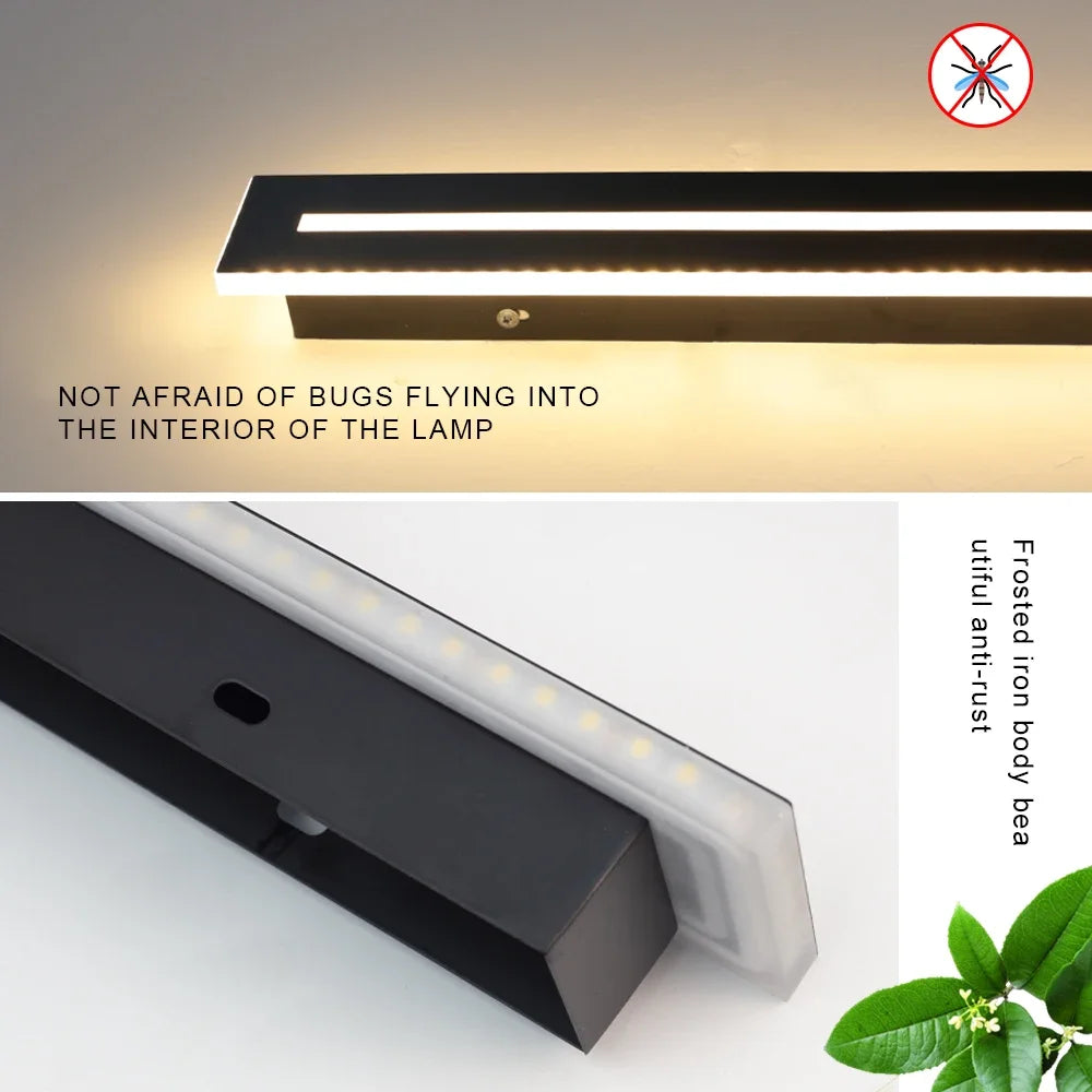Waterproof IP65LED long wall lamp garden lamp decorative outdoor lighting AC85-265V wall lamp Shoaire exterior wall lamp
