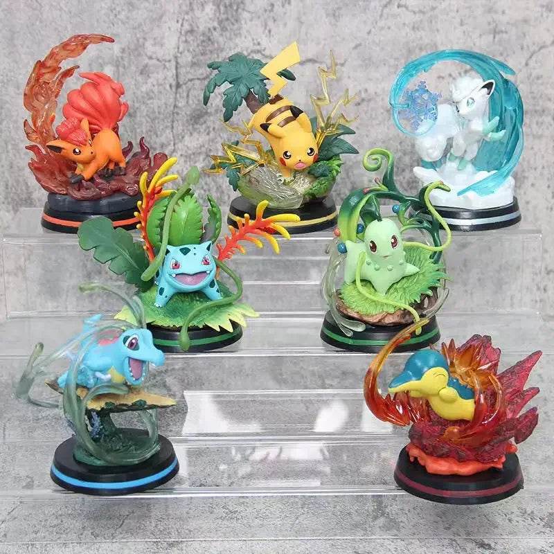 Pokemon Anime Figure Vulpix Scenes Version Figurine Toys PVC Model Collection Dolls surprise box mystery box gift for a child - AIAZ