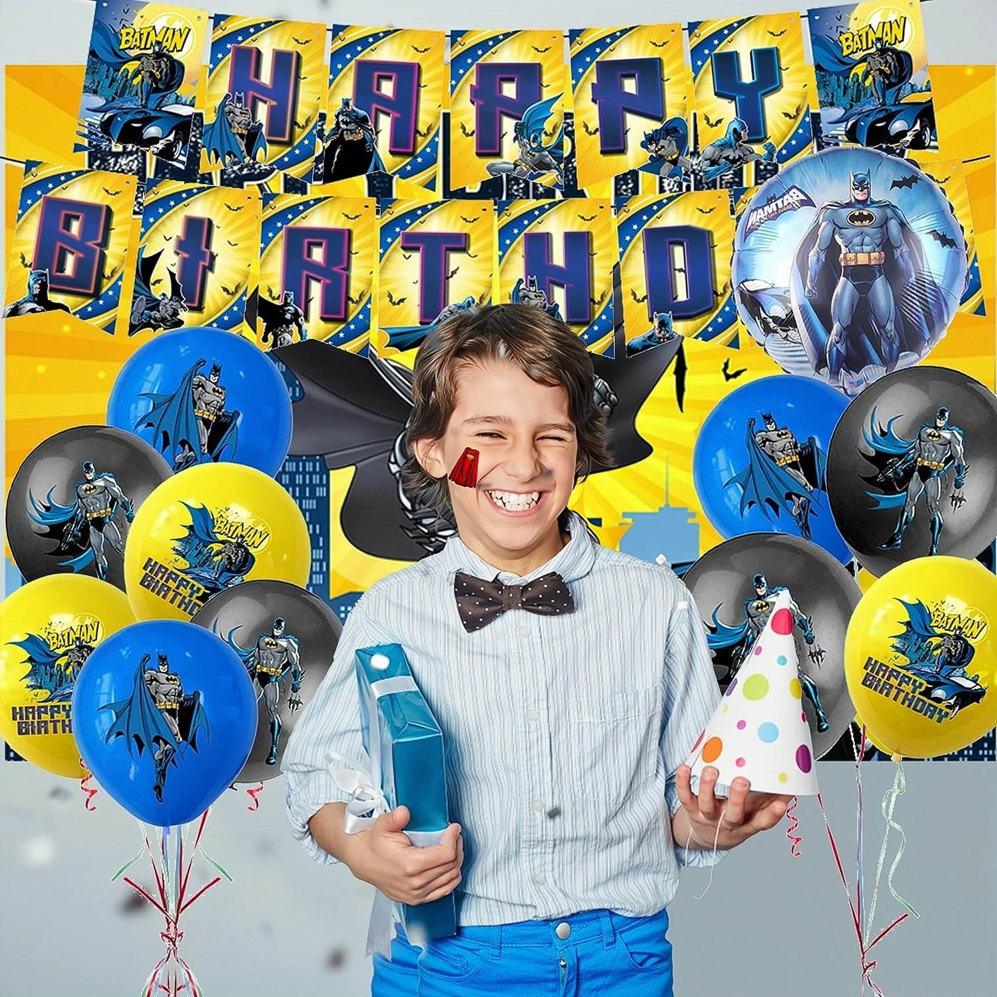12pcs 12 Inch Batman Latex Balloons Birthday Party Decorations Superhero Globos Toys for Kids Baby Shower Boys Party Supplies - AIAZ
