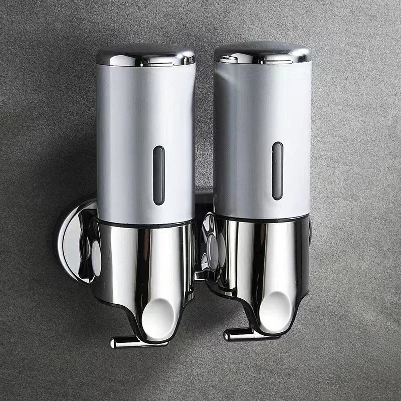 Soap Dispensers Shampoo Dispenser Hotel Bathroom Toilet Wall-mounted Shampoo Shower Gel Press Box Soap Pump Barrel Hand Liquid