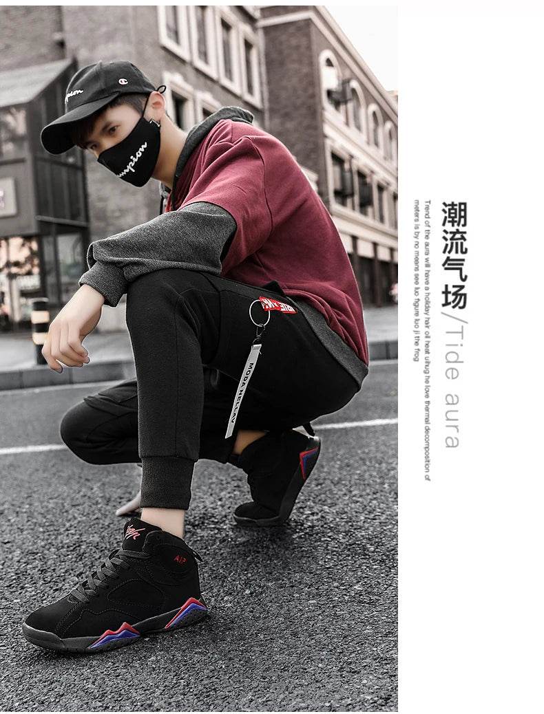 Men Basketball Shoes Fashion Non-slip Mens Casual Sneakers Man Sports High Quality Outdoor Jogging Shoes Boys Athletic Wear Traf - AIAZ
