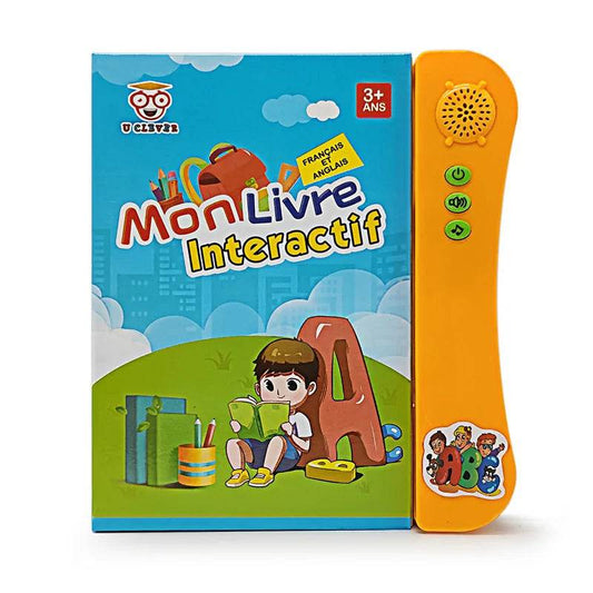 French and English Bilingual Finger Reading Children's Voice Book Intelligent Learning Toys French E-book Early Education Tool - AIAZ