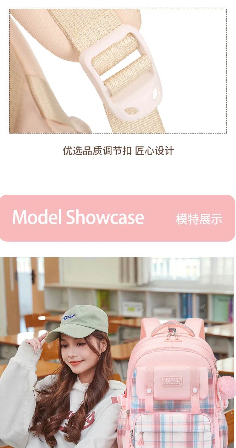 SET Backpacks for Girls School Bags Aesthetic Backpack Elementary Student Teen Girls Cute Bookbag Kids Backpack Girls mochila - AIAZ