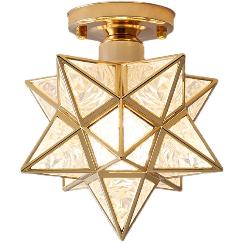Lamps for Living Room Decor Five-pointed Star Ceiling Modern Balcony Corridor Porch Fashion Network Red Star  Ceiling Light