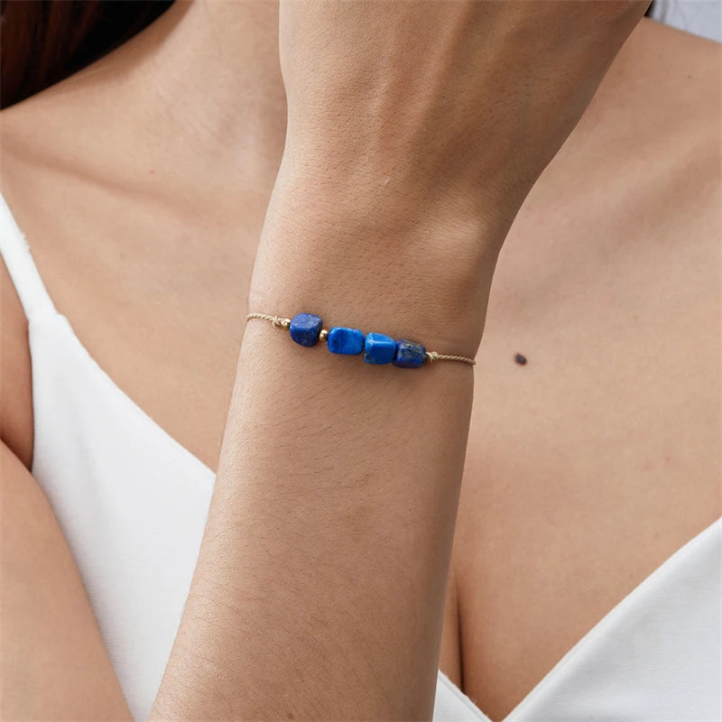 12 Zodiac Signs Woven Card Paper Bracelet for Women Men Minimalist Natural Stone Handmade  Braided Bracelet Friendship Jewelry
