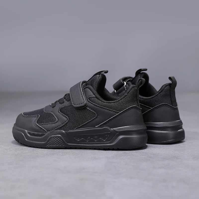 Black Kids Shoes Boys School Sneaker 4 To 12 Years Daily Walking Casual Sneaker Children Sports Shoes for Boy
