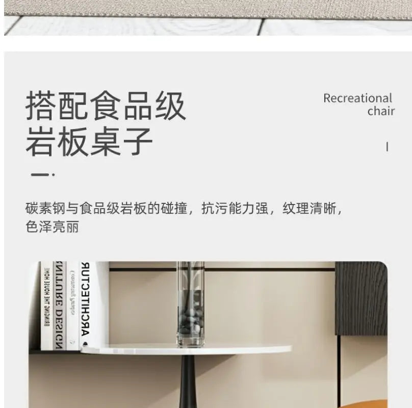 Italian Luxury Light Sofa Chair: Trendy Lazy Lounger, Ideal for Small Living Rooms & Balconies