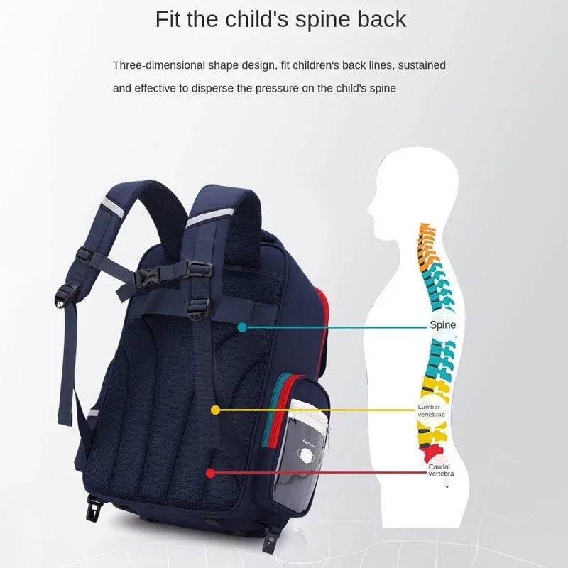 Rolling Backpacks for Primary School Children Trolley School Student Backpack Wheeled Bag Back To School Backpacks with Wheels - AIAZ