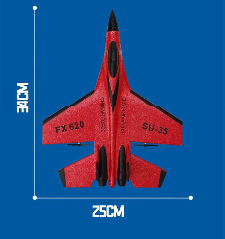 RC Foam Aircraft SU-35 Plane 2.4G Radio Control Glider Remote Control Fighter Plane Glider Airplane Foam Boys Toys for Children - AIAZ