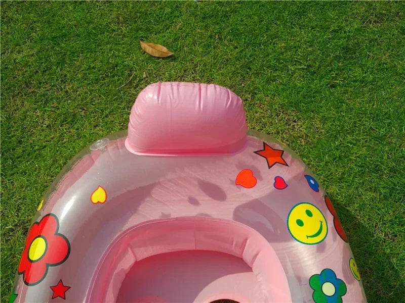 Baby Kids Swimming Floats Cartoon Ring Safety Swimming Ring Inflatable Swim Float Seat Boat Water Fun Pool Toy Gift for Baby Kid - AIAZ