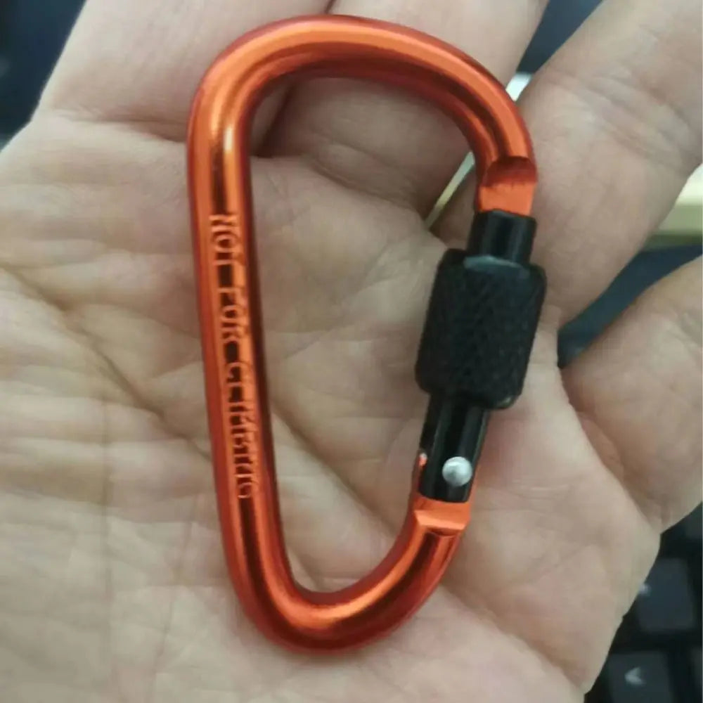 New Multicolor Aluminium Safety Climbing Button Alloy Carabiner Camping Hiking Hook Buckle Keychain