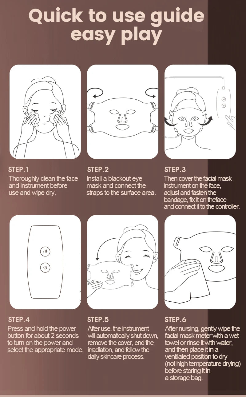 Photon Rejuvenation LED Mask Household Beauty  Red Light Face and Neck beauty equipment