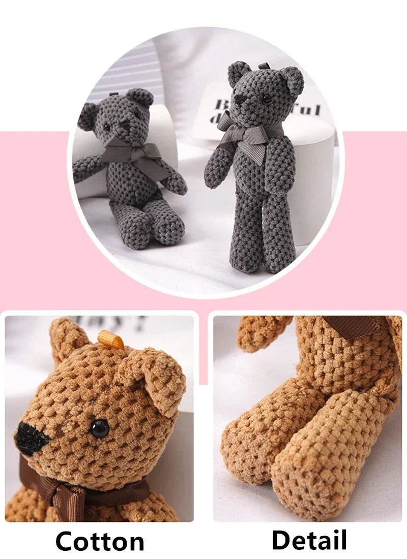 Kids Plush Animals Toys Cute Bear Stuffed Bags Key Pendant Dolls Gifts Birthday Wedding Party Decor Children Baby Bear Stuffed - AIAZ