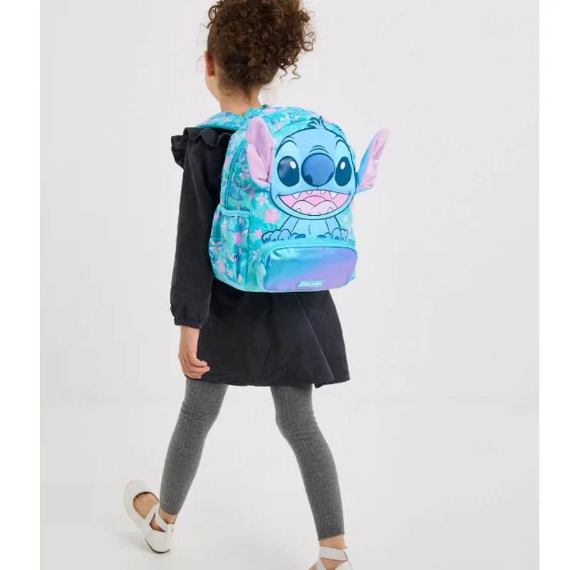 Genuine Smilgle Stitch Backpack Large Capacity For Primary And Secondary School Students Cartoon Lunch Bag Water Bottle Gifts - AIAZ