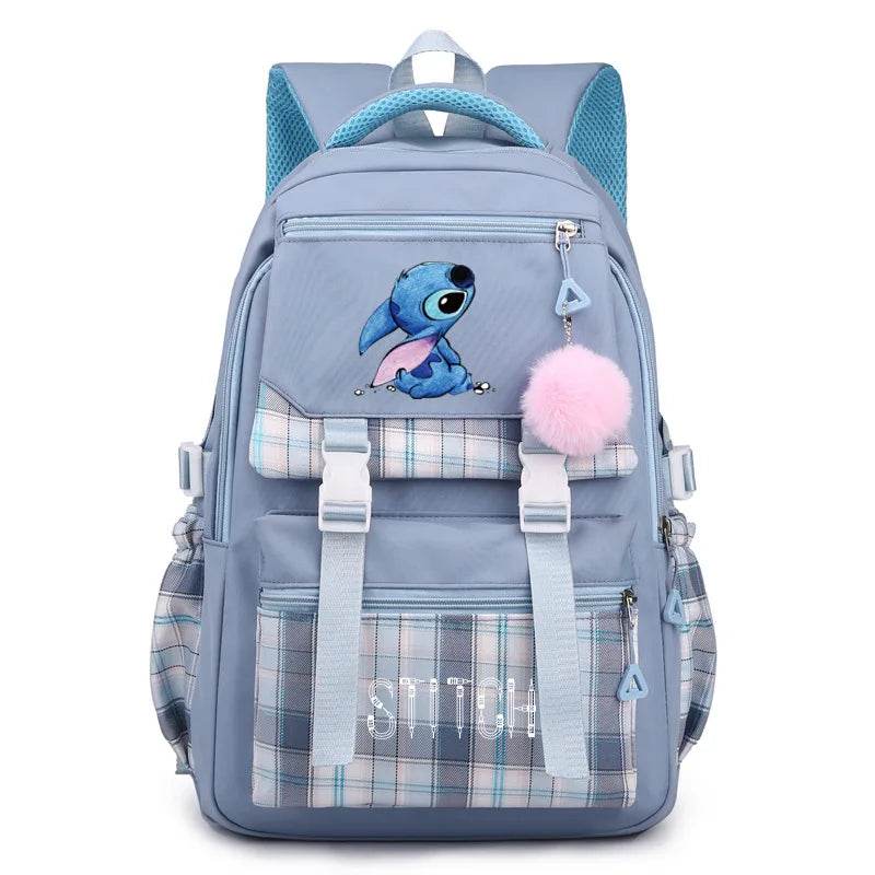 Stitch School Bags High School Student Backpack Female Large Capacity Junior High School Laptop Mochila Escolar - AIAZ