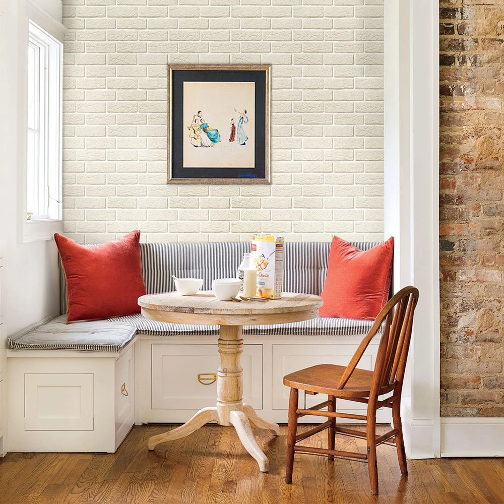 1/10pcs 3D Wall Sticker Self-adhesive Faux Brick Wall Panel Peel and Stick Tile Backsplash for Kitchen Bathroom Tile Sticker