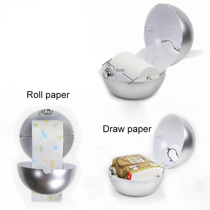 Golden Paper Holder Wall-mounted Toilet Brush Plastic Creative Toilet Paper Box Nordic Trash Can Waste Bins Bathroom Accessories